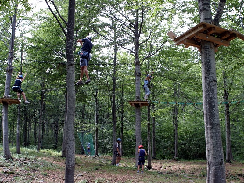 Percorsi acrobatici sugli alberi a Prato Spilla